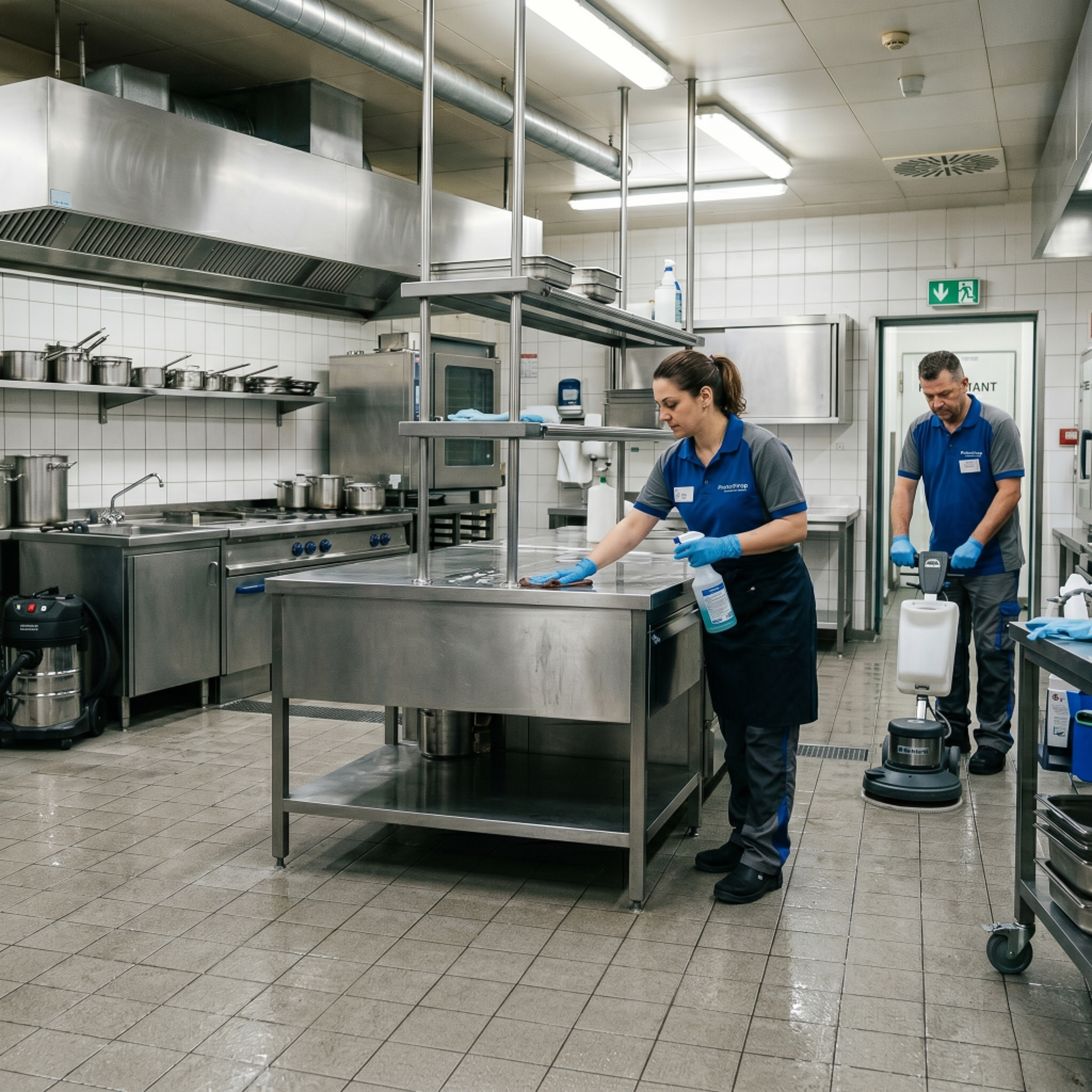 Professionell gereinigte Hotelküche – Stewarding Service Pektoprop Schweiz